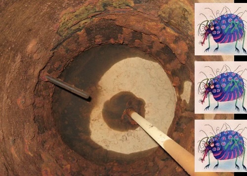 Znečištěný boiler po 15 letech provozu